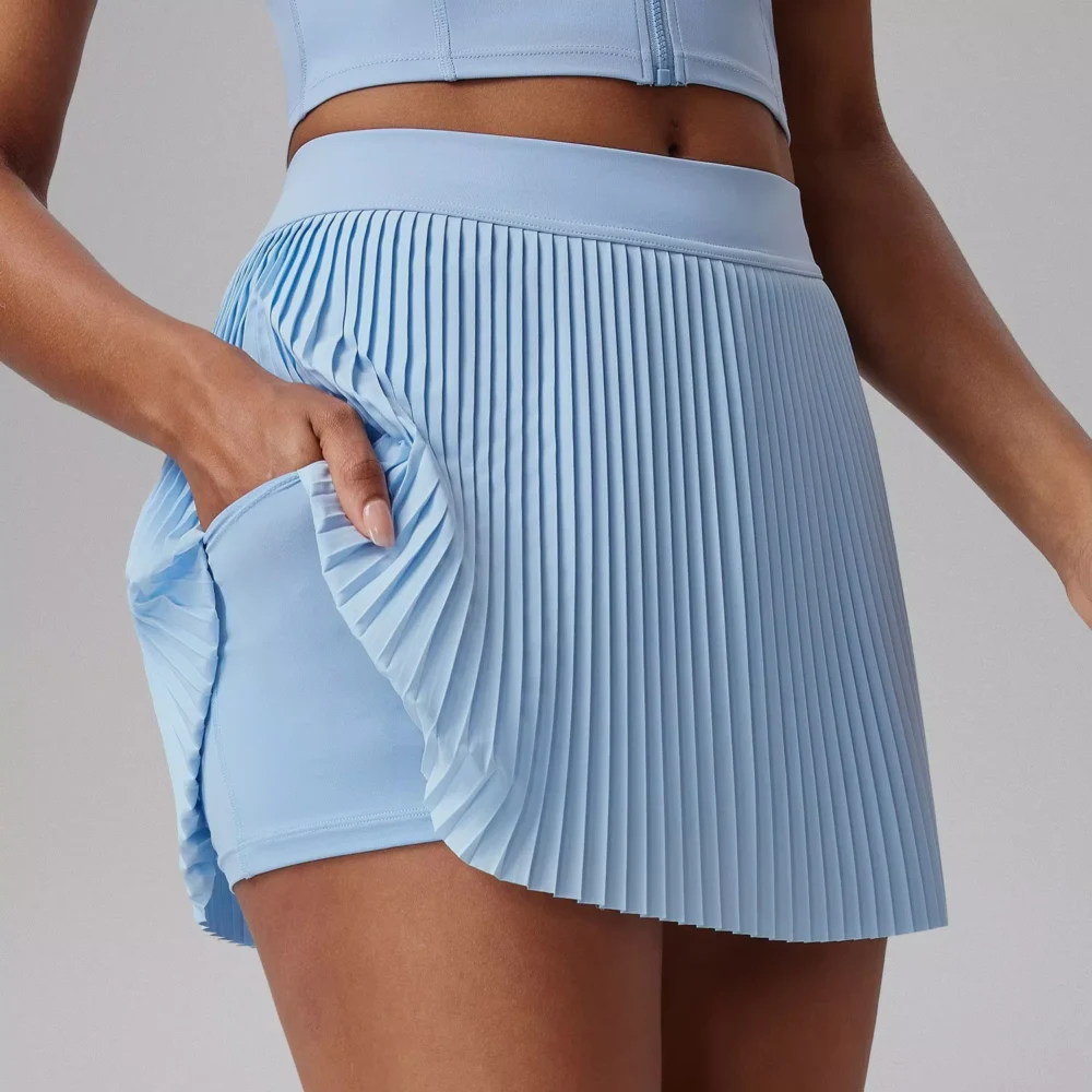High-Waisted Summer Golf Skort with Extended Sun Coverage