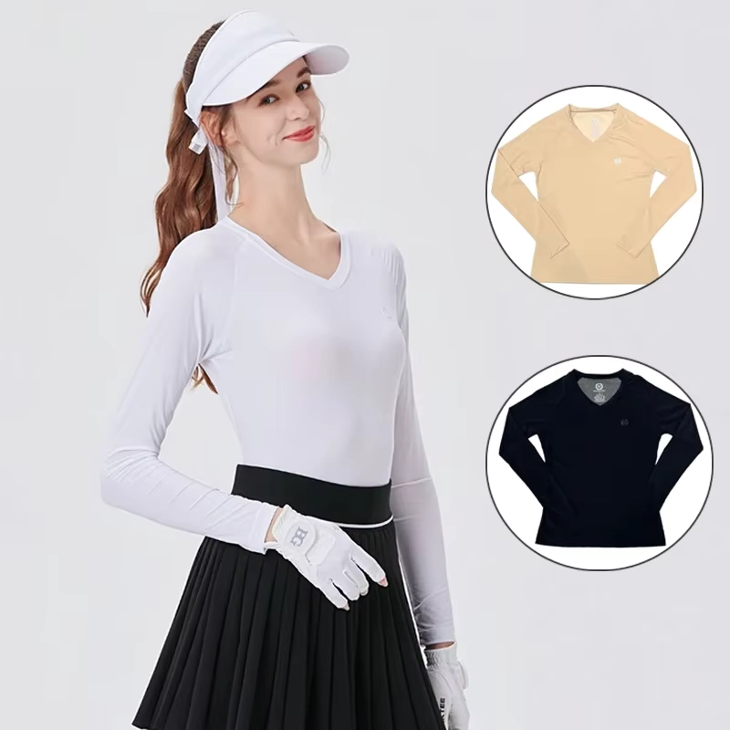 Cooling V-Neck Long-Sleeve Golf Base Layer