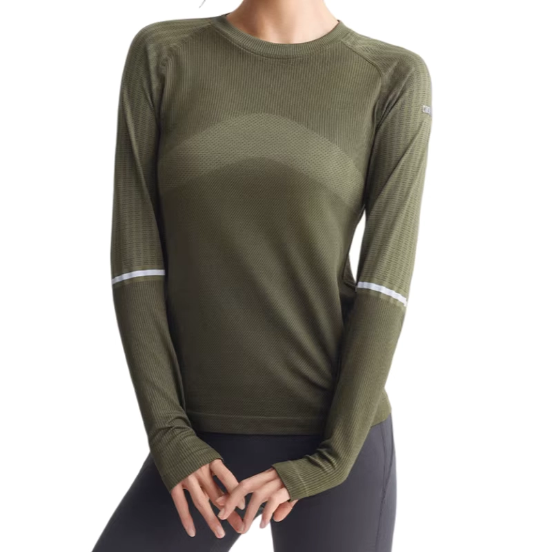 Ribbed Cropped Long-Sleeve Golf Base Layer