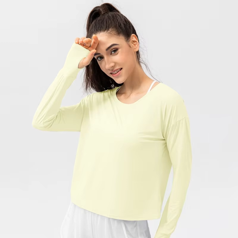 Mesh-Panel Stand-Collar Long-Sleeve Golf Top with UV Protection