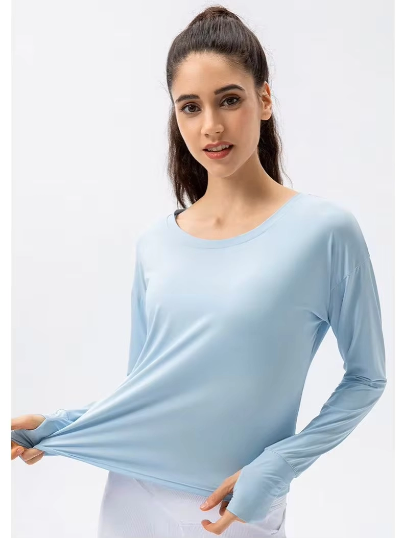 Mesh-Panel Stand-Collar Long-Sleeve Golf Top with UV Protection