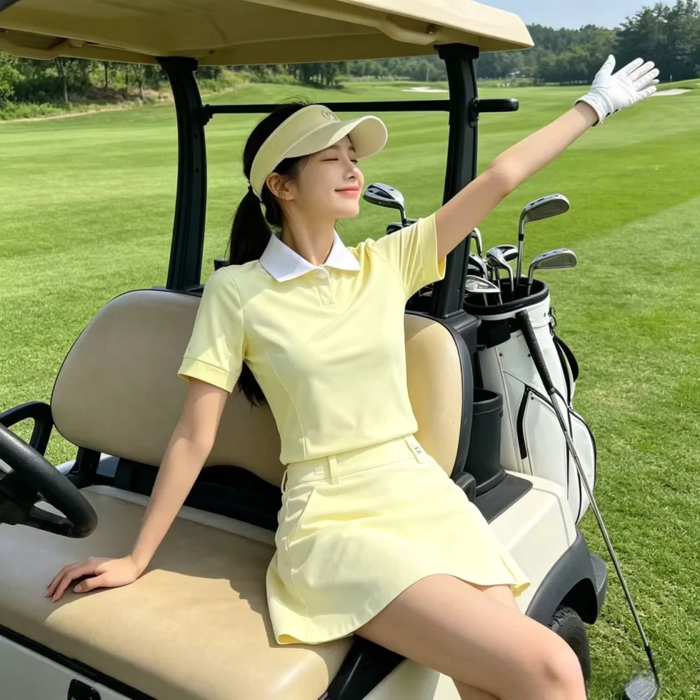 Lightweight Asymmetric-Lapel Golf Polo with Quick-Dry Fabric