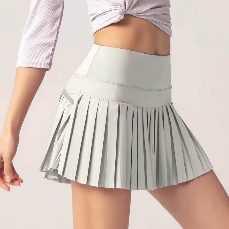 High-Waisted Pleated Golf Skort with Built-In Shorts