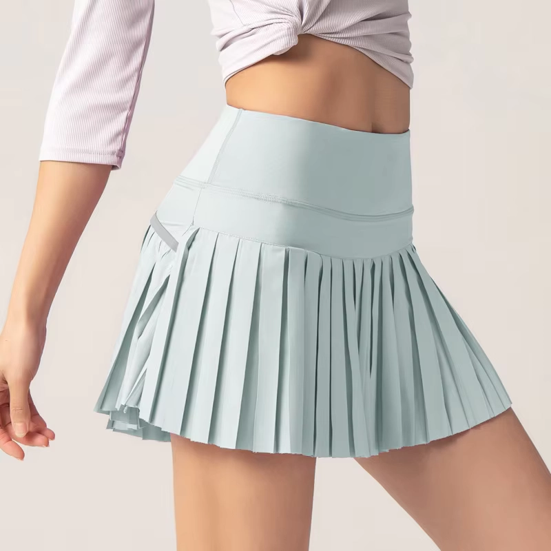High-Waisted Pleated Golf Skort with Built-In Shorts