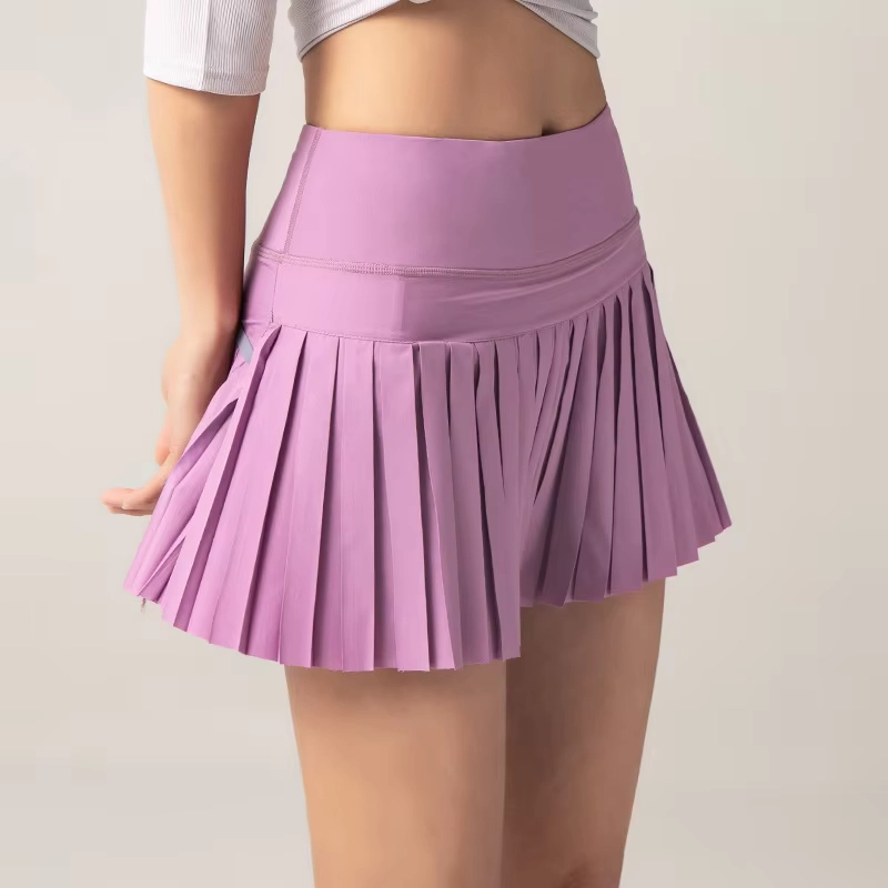 High-Waisted Pleated Golf Skort with Built-In Shorts