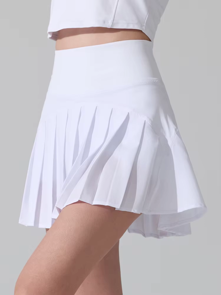 Falda pantalón de golf plisada elástica en cuatro direcciones con bolsillos dobles