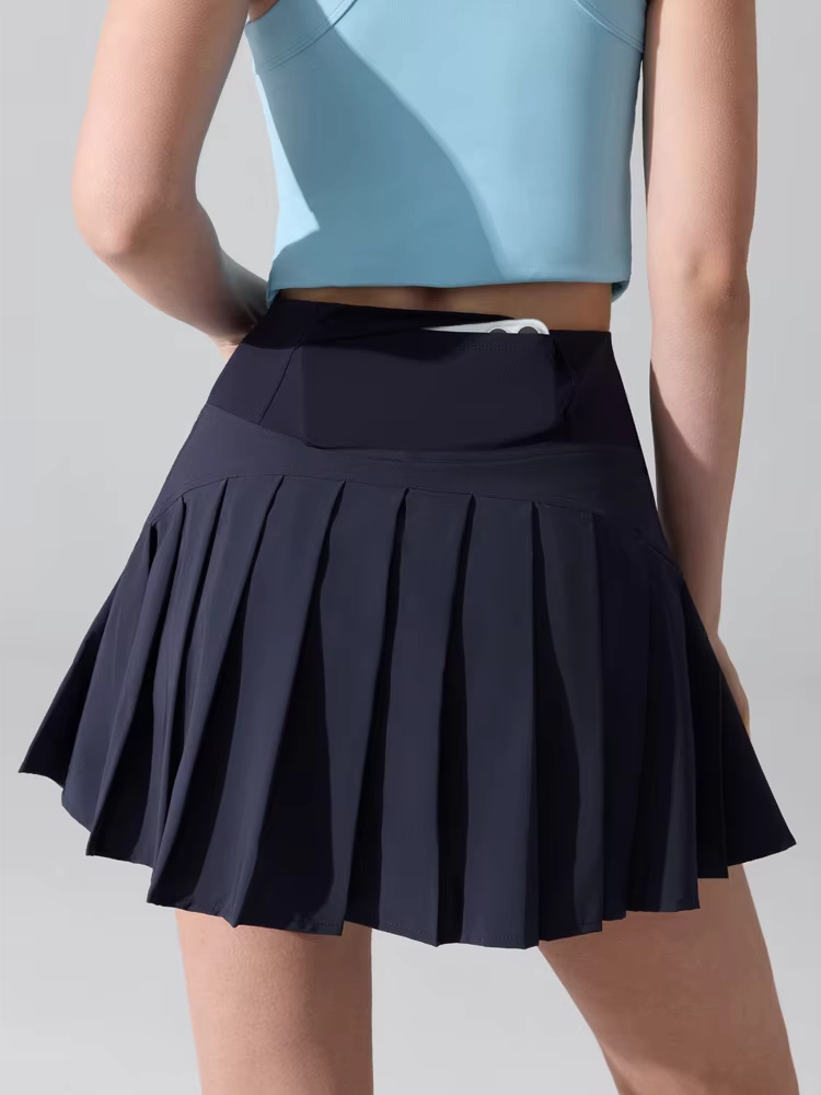 Falda pantalón de golf plisada elástica en cuatro direcciones con bolsillos dobles