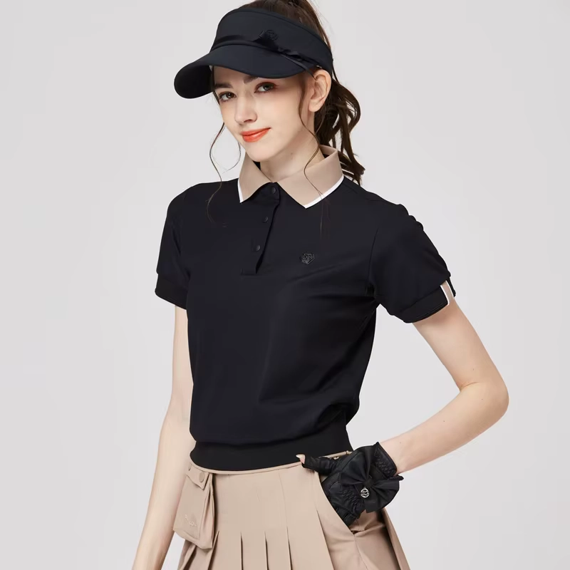Breathable Short-Sleeve Polo and Pleated Golf Skort Set