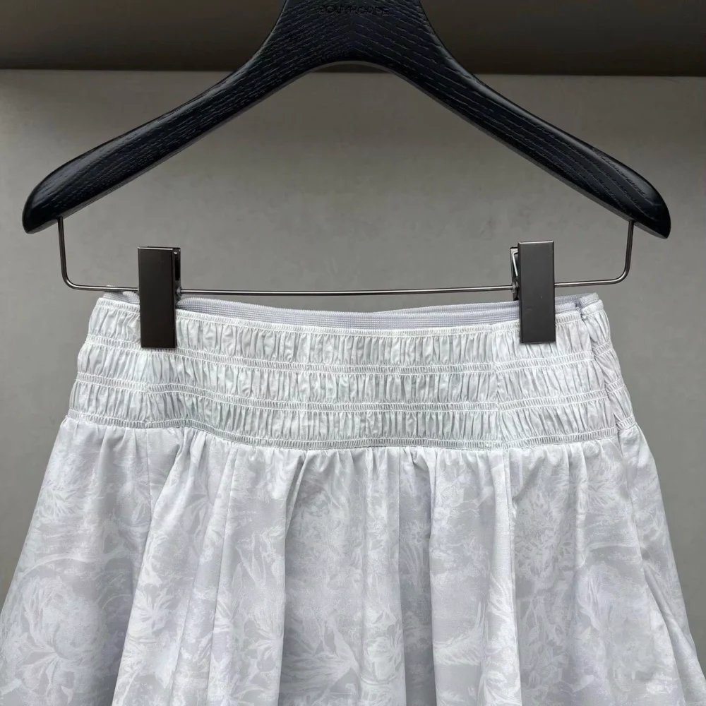Printed Umbrella-Hem Golf Skort with Built-In Lining
