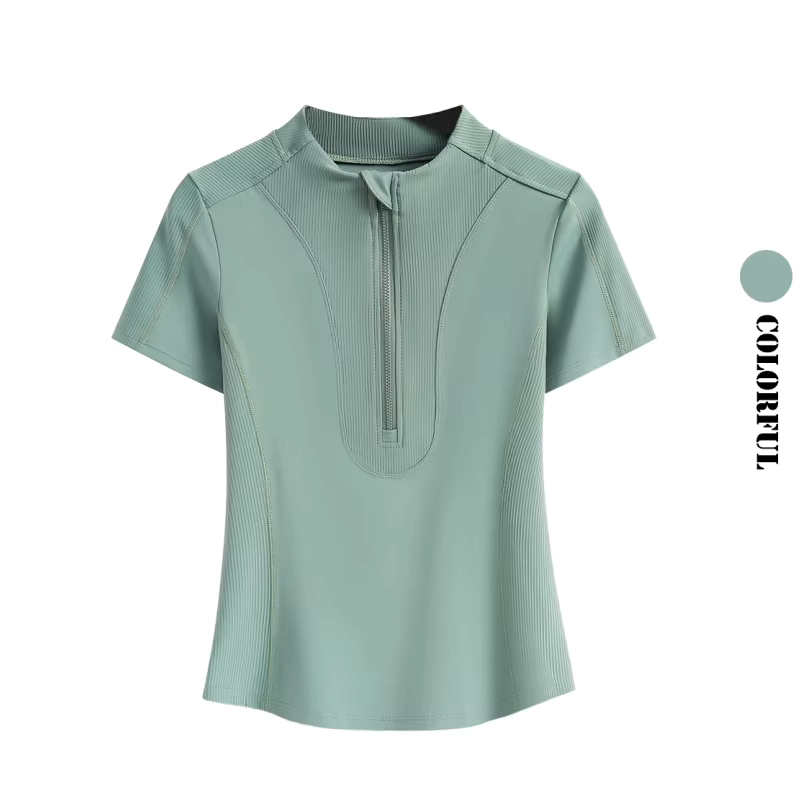 Breathable Mock-Neck Quarter-Zip Golf Top