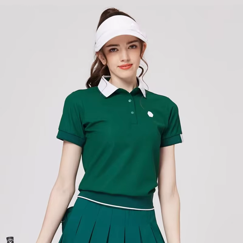 Breathable Quarter-Zip Golf Top and Pleated Skort Set