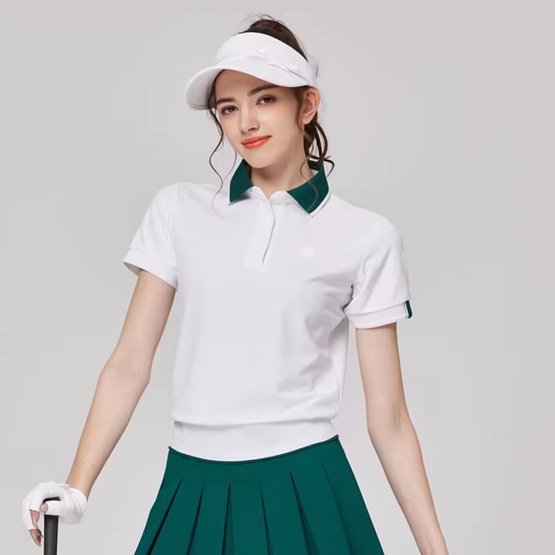 Breathable Quarter-Zip Golf Top and Pleated Skort Set