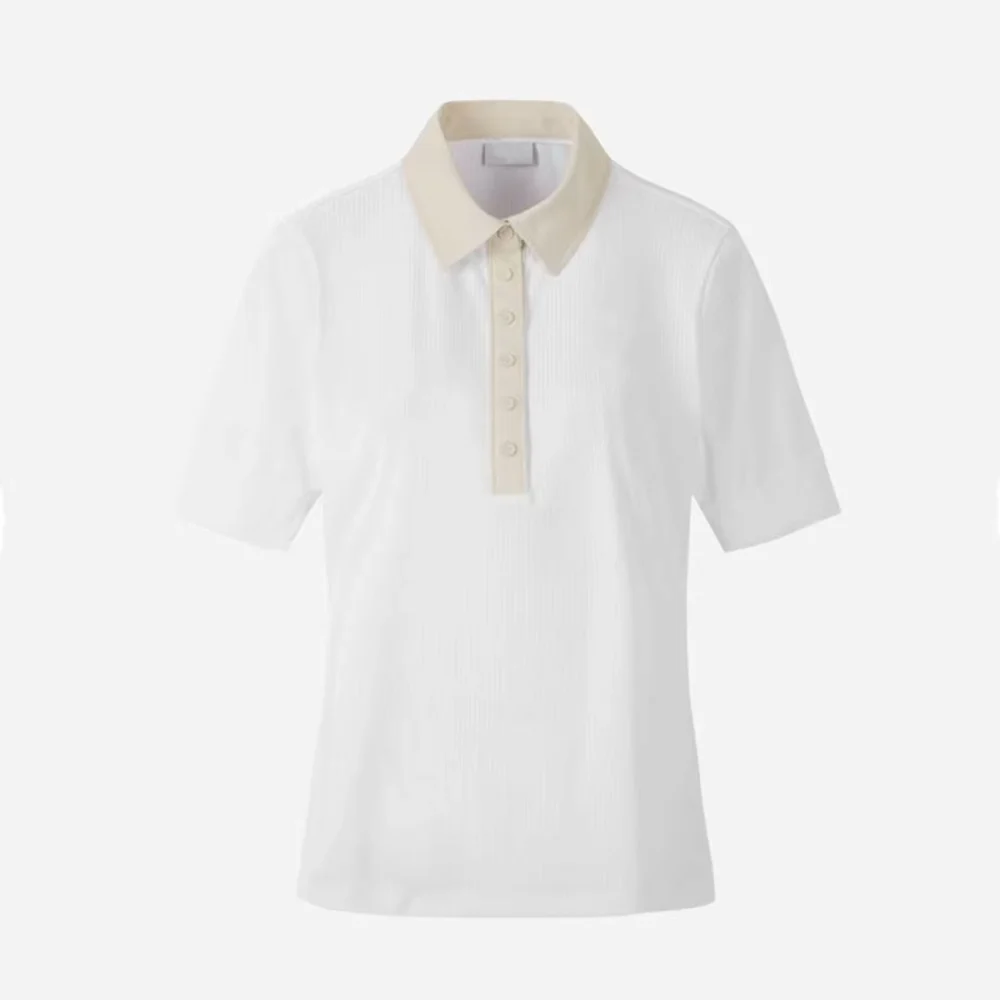 White Quick-Dry Slim Short-Sleeve Golf Polo