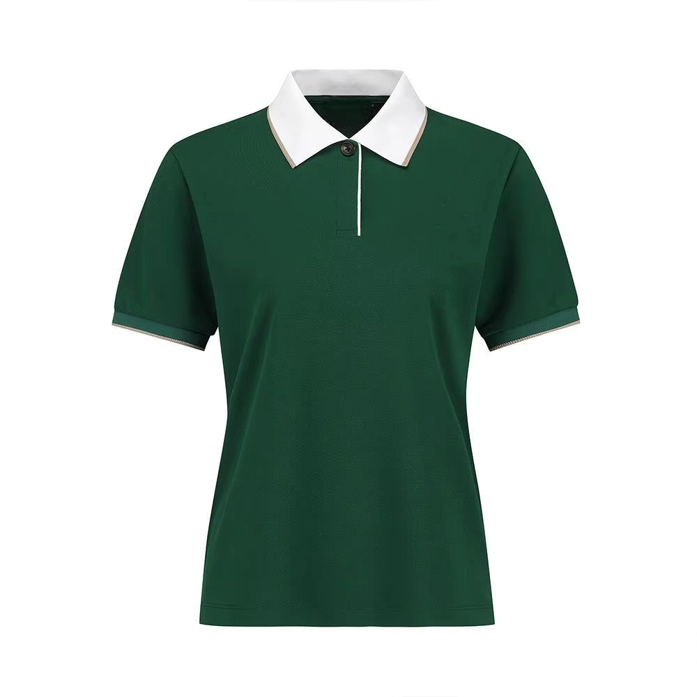 Notched-Collar Quick-Dry Short-Sleeve Golf Polo