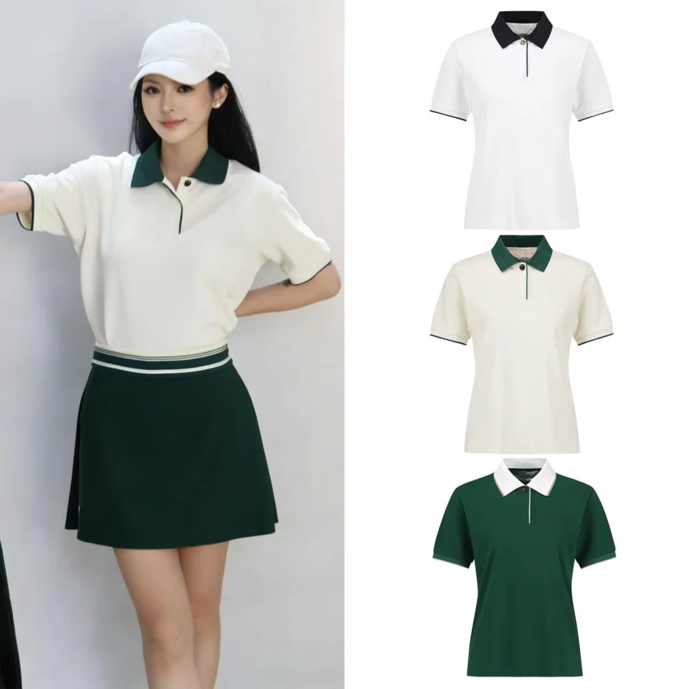 Notched-Collar Quick-Dry Short-Sleeve Golf Polo