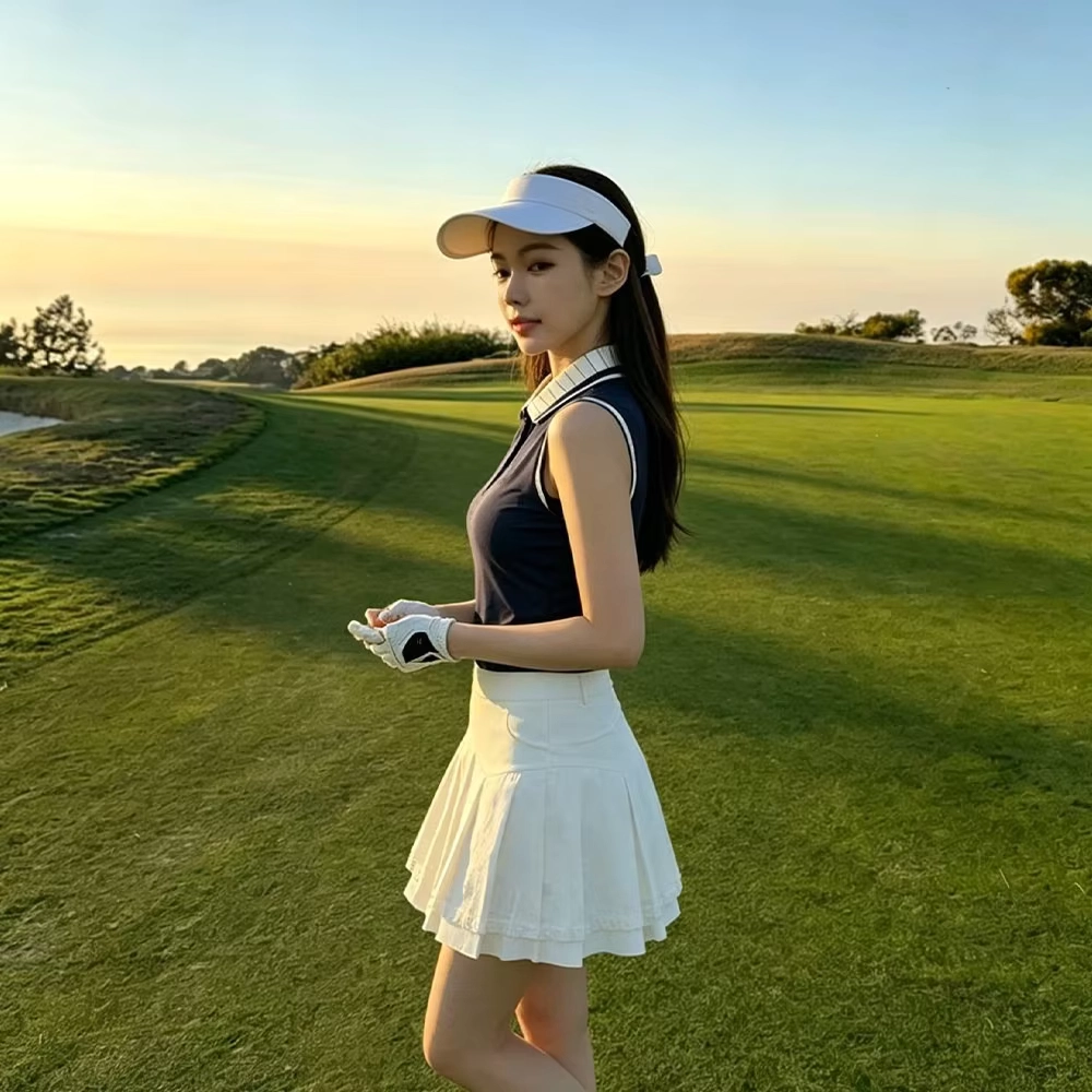 Soft-Touch Quick-Dry Sleeveless Golf Polo for Summer Play