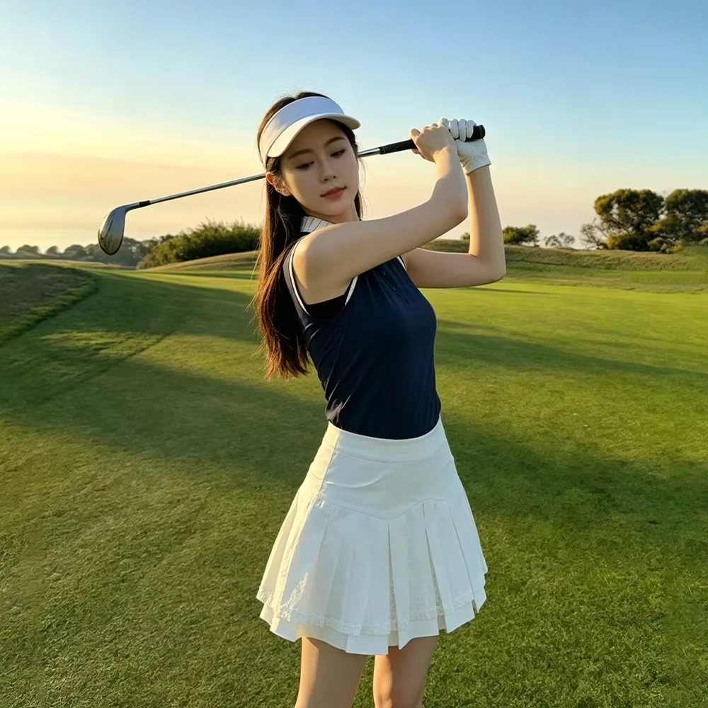 Soft-Touch Quick-Dry Sleeveless Golf Polo for Summer Play