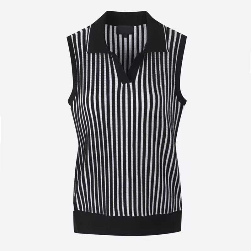 Breathable Slim-Fit Knit Sleeveless Golf Polo for Summer Play