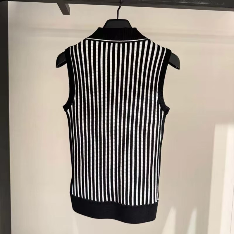 Breathable Slim-Fit Knit Sleeveless Golf Polo for Summer Play