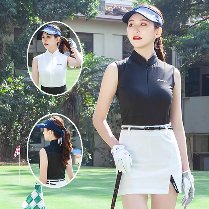 Quick-Dry Sleeveless Quarter-Zip Golf Polo