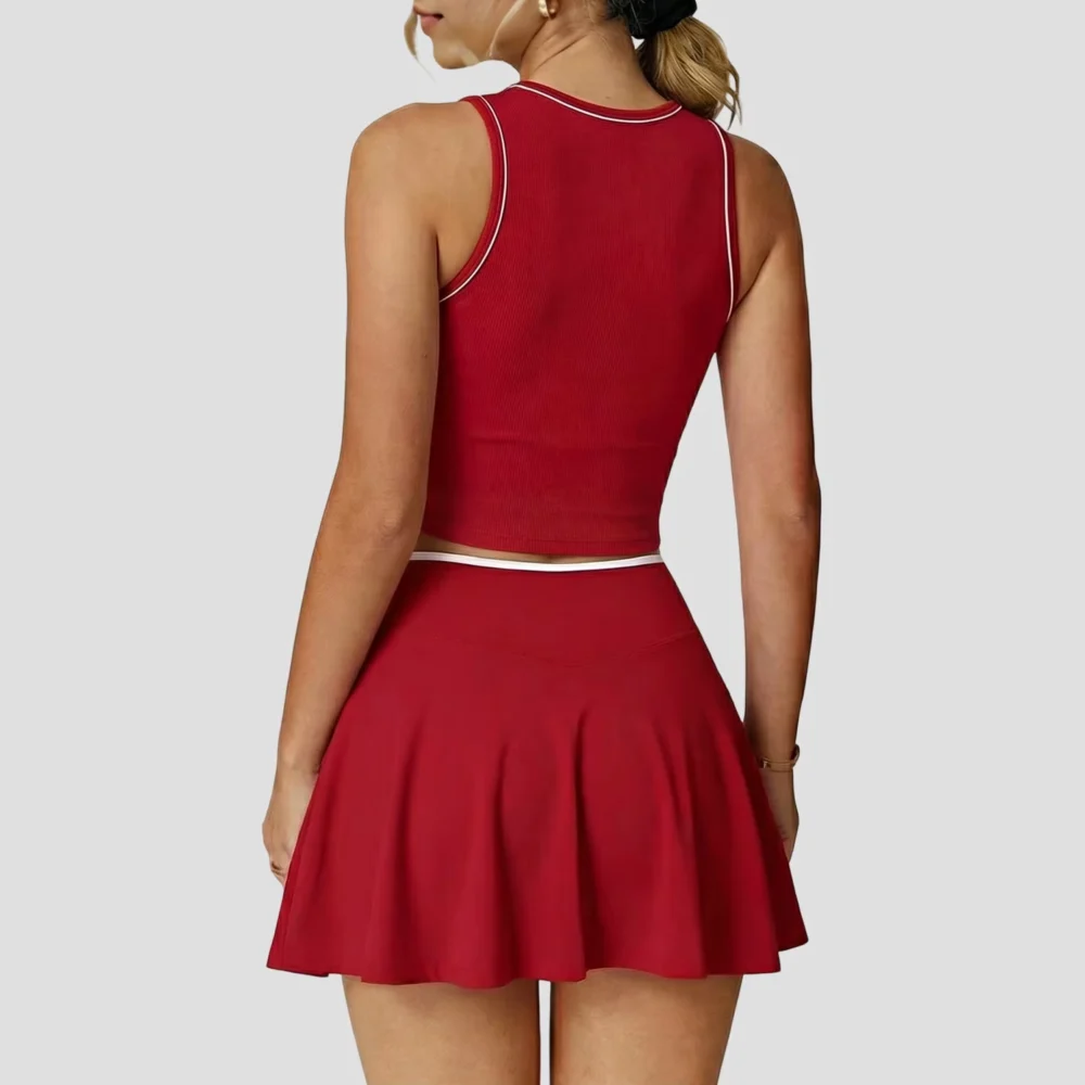 Quick-Dry Tank Top and Pocketed Golf Skort Set