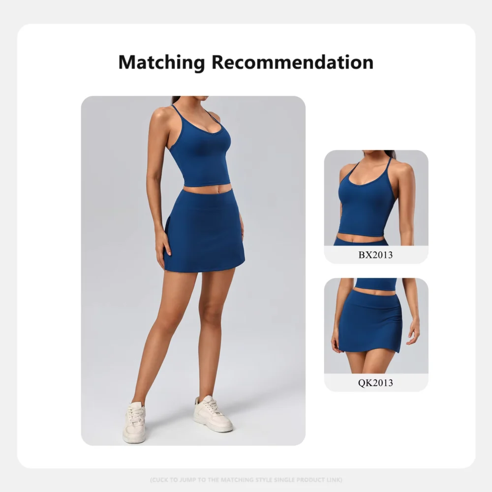 Four-Way Stretch Cropped Golf Tank and High-Waisted Pocket Skort Set