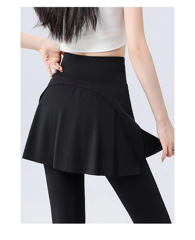 Leggings da golf con gonna a vita alta e rivestimento aperto sul retro