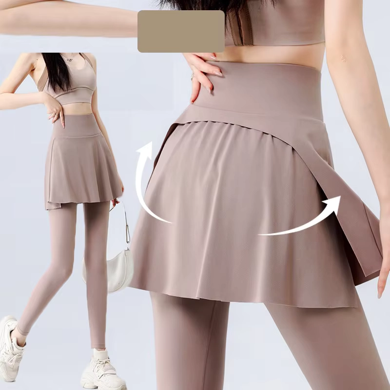 Leggings da golf con gonna a vita alta e rivestimento aperto sul retro