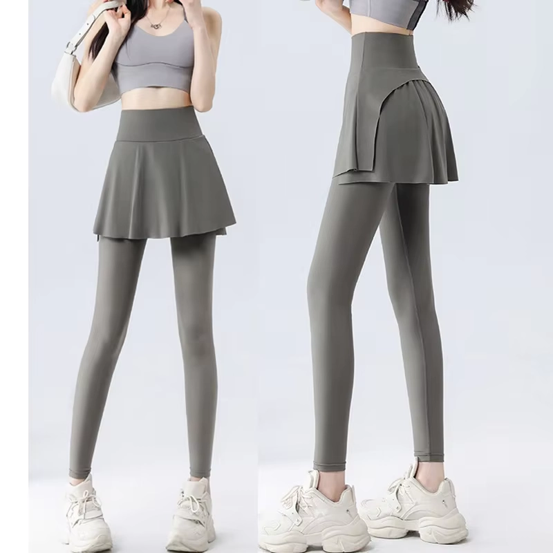 Leggings da golf con gonna a vita alta e rivestimento aperto sul retro