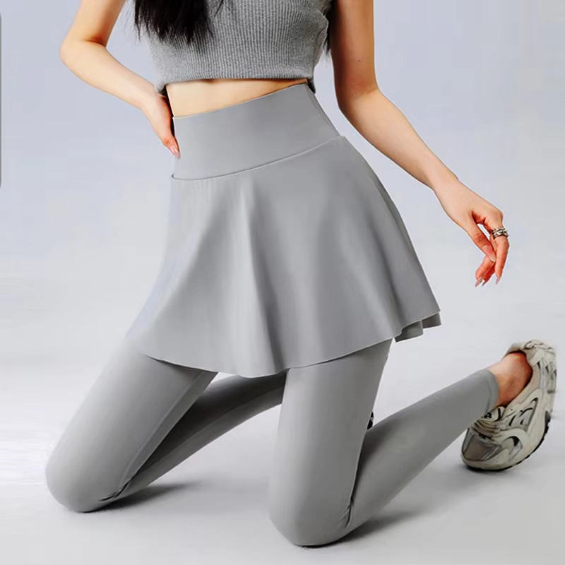 Leggings da golf con gonna a vita alta e rivestimento aperto sul retro