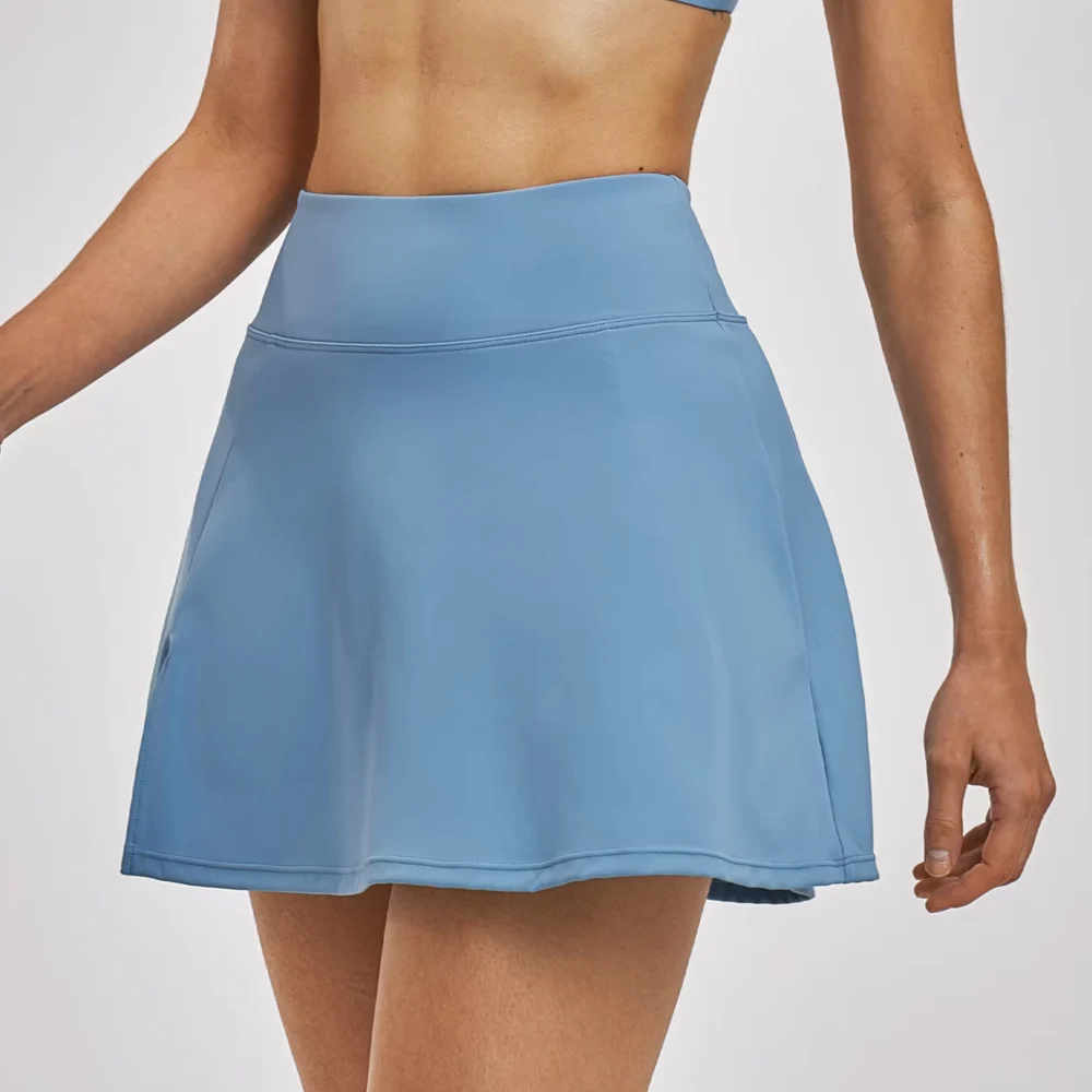 Super-Stretch High-Waisted Golf Skort with Pocket