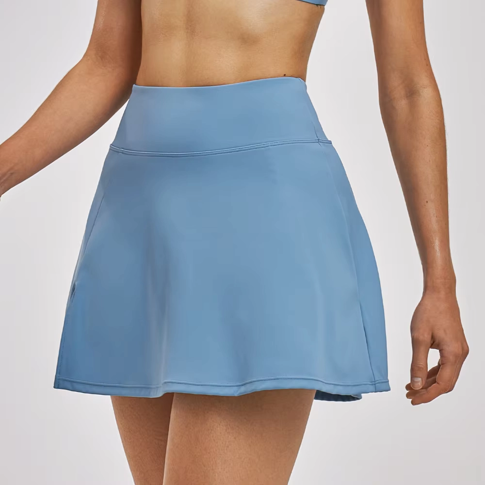 Super-Stretch High-Waisted Golf Skort with Pocket